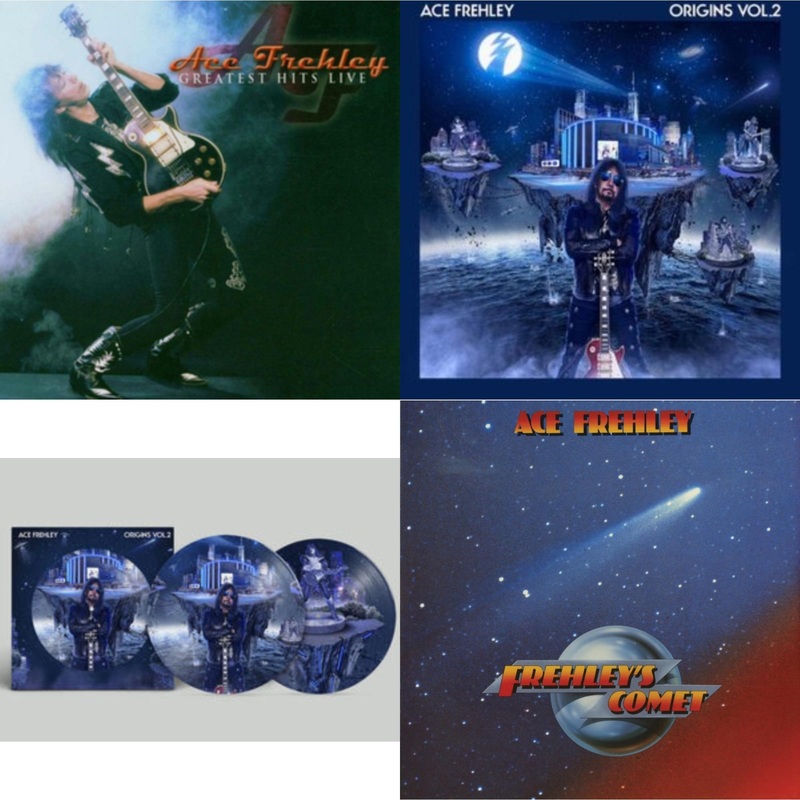Ace Frehley – Greatest Hits Live & Origins Vol.2 (Blue & White LP Vinyl) & Origins: Vol. 2 (Picture Disc) & Frehley’s Comet (Red & Blue Hand Poured Effect LP Vinyl)