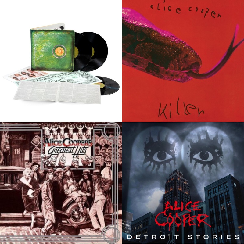 Alice Cooper – Billion Dollar Babies (50Th Anniversary/Deluxe/3LP) & Killer (Expanded & Remastered/3LP) & Alice Cooper’s Greatest Hits (180G/Limited Anniversary Edition) & Detroit Stories (2LP)