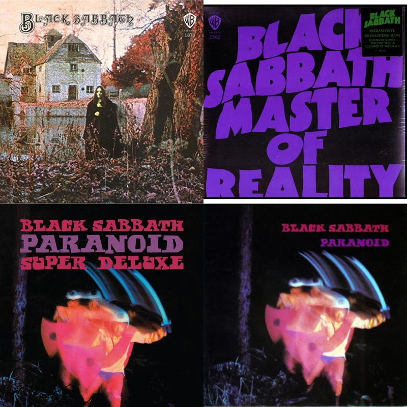 Black Sabbath – Black Sabbath (180G) & Master Of Reality (180G) & Paranoid (Deluxe Edition) & Paranoid – LP Vinyl Bundle