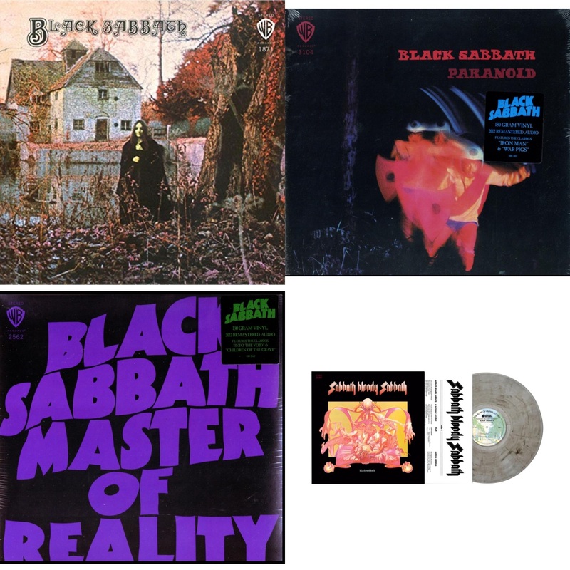 Black Sabbath – Black Sabbath (180G) & Paranoid (180G) & Master Of Reality (180G) & Sabbath Bloody Sabbath (Smoky LP Vinyl) (Syeor)