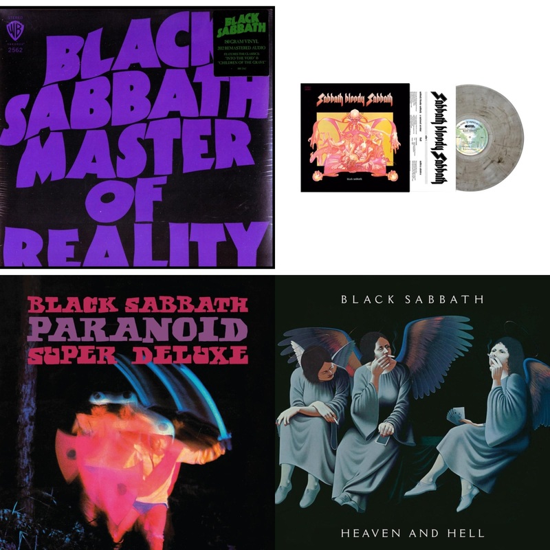 Black Sabbath – Master Of Reality (180G) & Sabbath Bloody Sabbath (Smoky LP Vinyl) (Syeor) & Paranoid (Deluxe Edition) & Heaven & Hell (Deluxe/2LP)