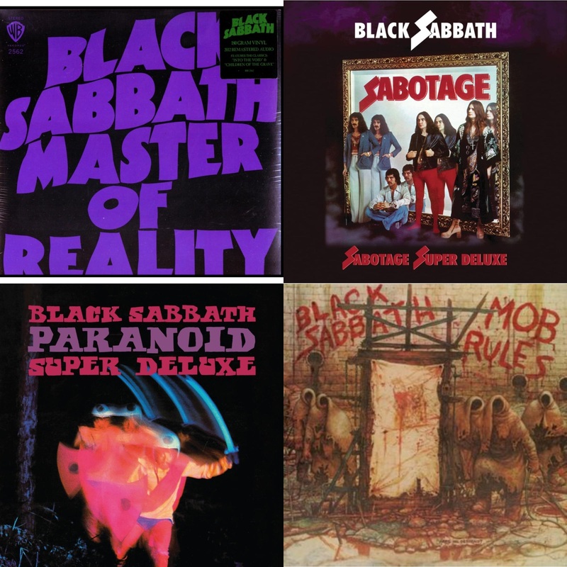 Black Sabbath – Master Of Reality (180G) & Sabotage (Super Deluxe Edition/4LP/7Inch) & Paranoid (Deluxe Edition) & Mob Rules (Deluxe/2LP)