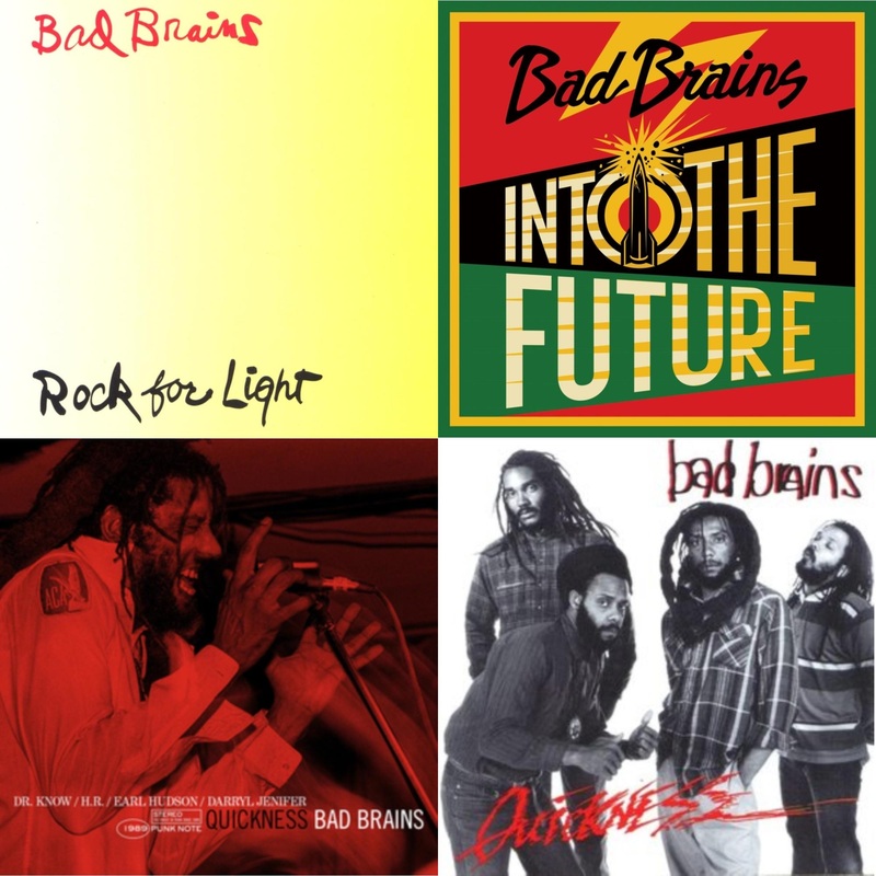 Bad Brains – Rock For Light (Burnt Orange LP Vinyl) & Into The Future (Green, Yellow, Red Splatter LP Vinyl) & Quickness (Punk Note) & Quickness