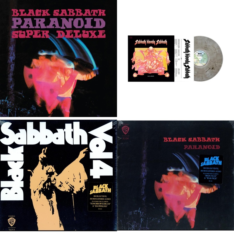 Black Sabbath – Paranoid (Deluxe Edition) & Sabbath Bloody Sabbath (Smoky LP Vinyl) (Syeor) & Vol. 4 (180G) & Paranoid (180G)