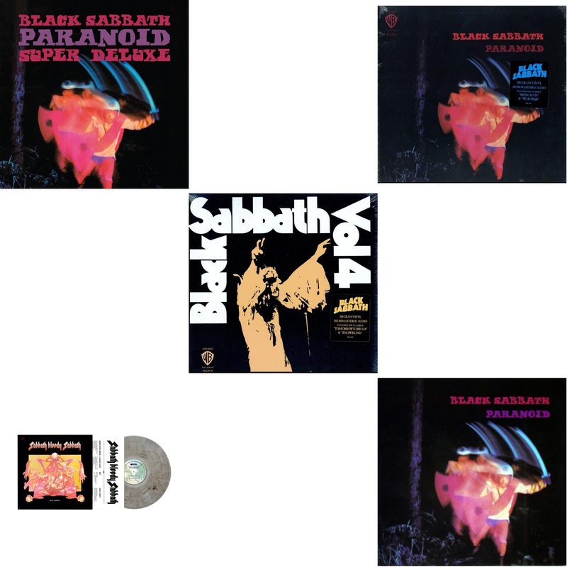 Black Sabbath – Paranoid (Deluxe Edition) & Sabbath Bloody Sabbath (Smoky LP Vinyl) (Syeor) & Vol. 4 (180G) & Paranoid (180G) & Paranoid