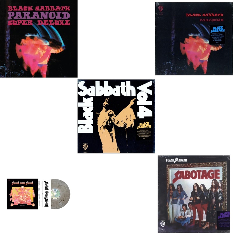 Black Sabbath – Paranoid (Deluxe Edition) & Sabbath Bloody Sabbath (Smoky LP Vinyl) (Syeor) & Vol. 4 (180G) & Paranoid (180G) & Sabotage (180G)