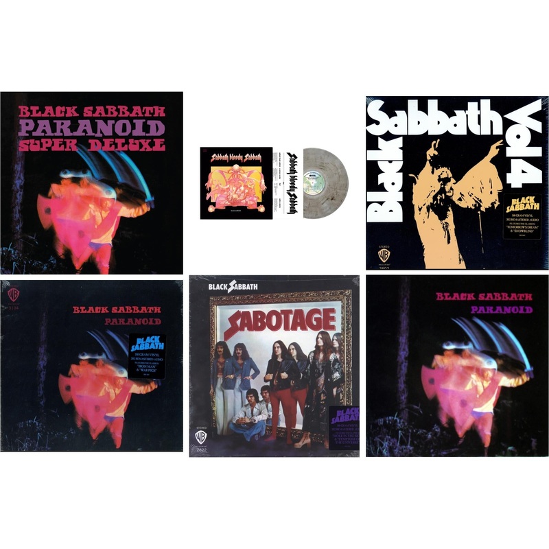 Black Sabbath – Paranoid (Deluxe Edition) & Sabbath Bloody Sabbath (Smoky LP Vinyl) (Syeor) & Vol. 4 (180G) & Paranoid (180G) & Sabotage (180G) & Paranoid