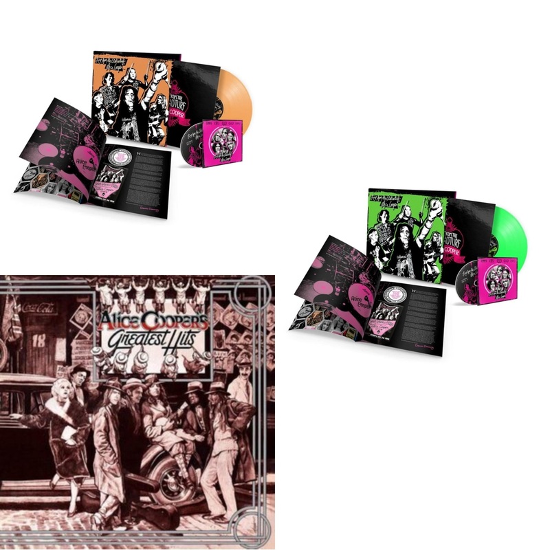 Alice Cooper – Live From The Astroturf (Apricoot LP Vinyl/DVD) & Alice Cooper’s Greatest Hits (180G/Limited Anniversary Edition) & Live From The Astroturf (Glow-In-The-Dark LP Vinyl/DVD)
