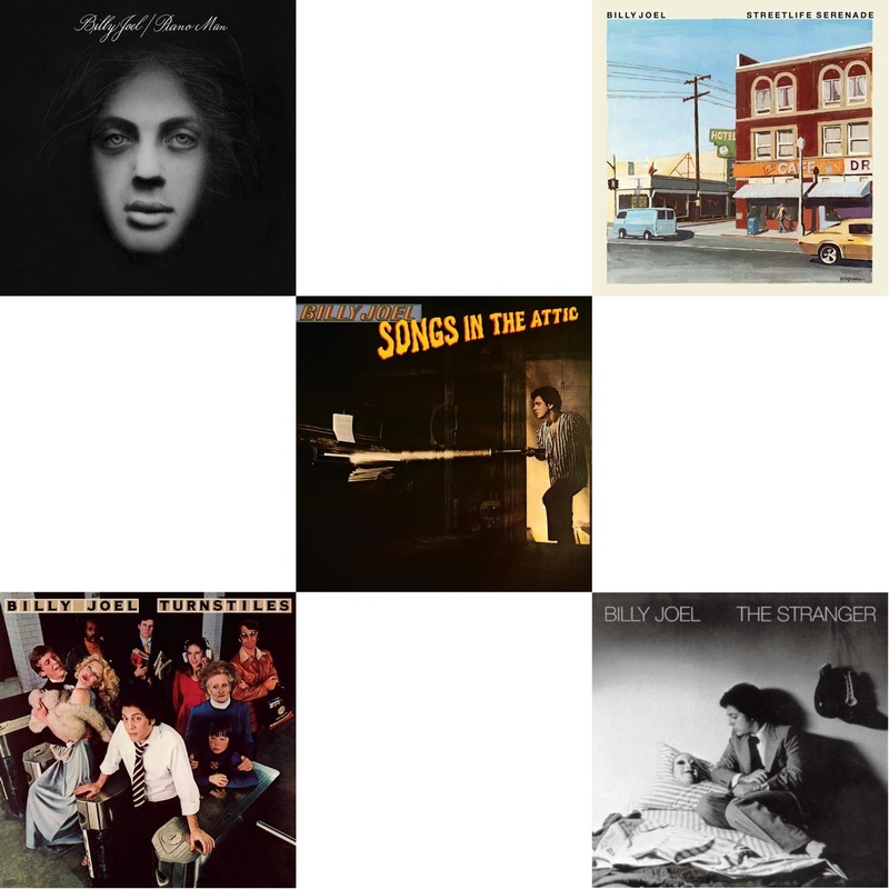 Billy Joel – Piano Man & Turnstiles & Songs In The Attic & Streetlife Serenade & Stranger (180G) – LP Vinyl Bundle
