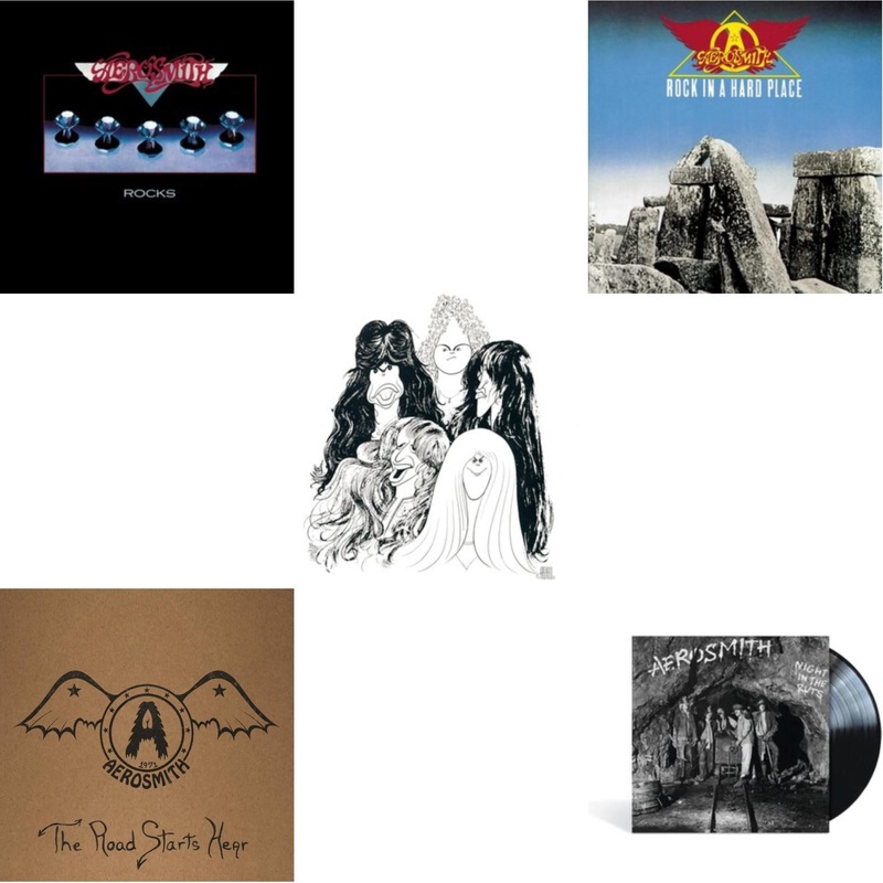 Aerosmith – Rocks & 1971: The Road Starts Here & Draw The Line & Rock In A Hard Place & Night In The Ruts – LP Vinyl Bundle