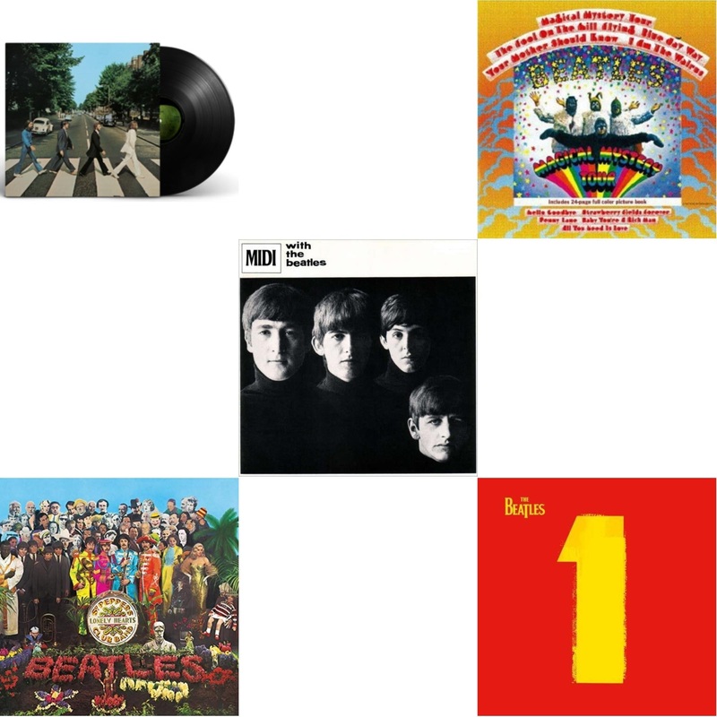 Beatles – Abbey Road Anniversary & Sgt. Pepper’s Lonely Hearts Club Band (2017 Stereo Mix/180G/Original Stencils) & With The Beatles & Magical Mystery Tour & 1 (2015 Reissue) – LP Vinyl Bundle