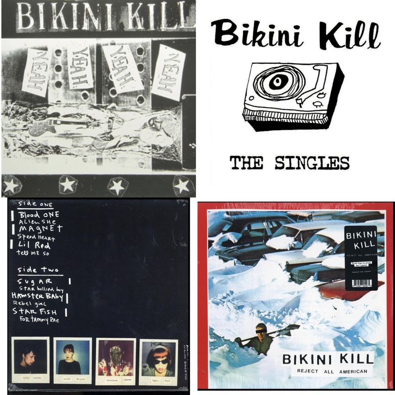 Bikini Kill – Yeah Yeah Yeah Yeah Ep & Singles (Dl Code) & Pussy Whipped (Dl Code) & Reject All American (Dl Code) – LP Vinyl Bundle