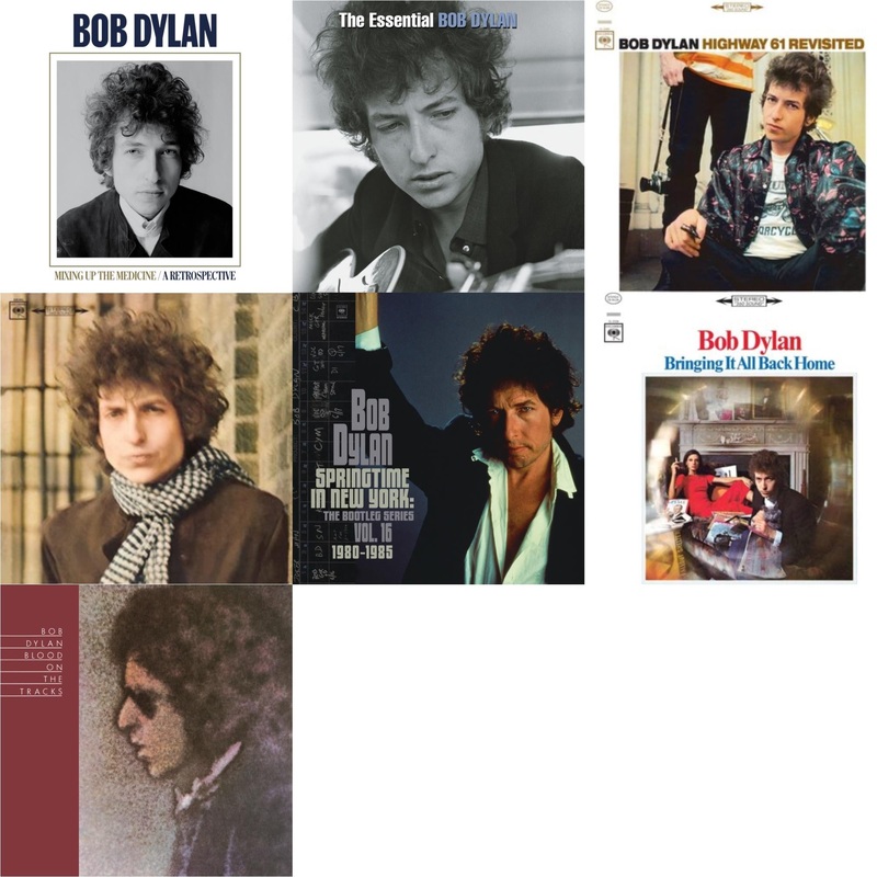 Bob Dylan – Mixing Up The Medicine & Essential Bob Dylan & Highway 61 Revisited & Blonde On Blonde & Springtime In New York: The Bootleg Series Vol. 16 (1980-1985) (2LP) & Bringing It All Back Home & Blood On The Tracks (150G/Dl Insert)