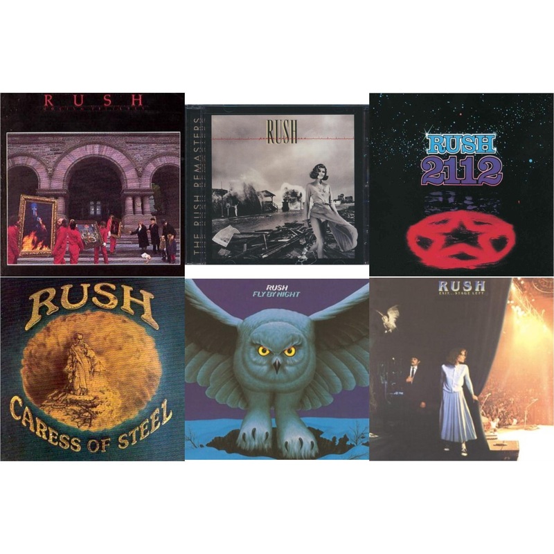 Rush – Moving Pictures (Remastered) & Permanent Waves & 2112 & Caress Of Steel & Fly By Night & Exit Stage Left – CD Bundle