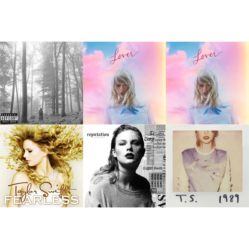 Taylor Swift – Folklore (X) & Lover & Lover (Deluxe) (Version 2) & Fearless & Reputation & 1989 – CD Bundle