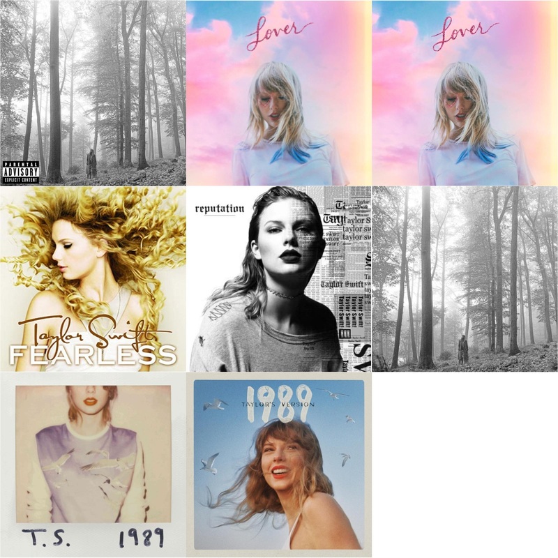 Taylor Swift – Folklore (X) & Lover & Lover (Deluxe) (Version 2) & Fearless & Reputation & Folklore (Edited) & 1989 & 1989 (Taylor’s Version) – CD Bundle