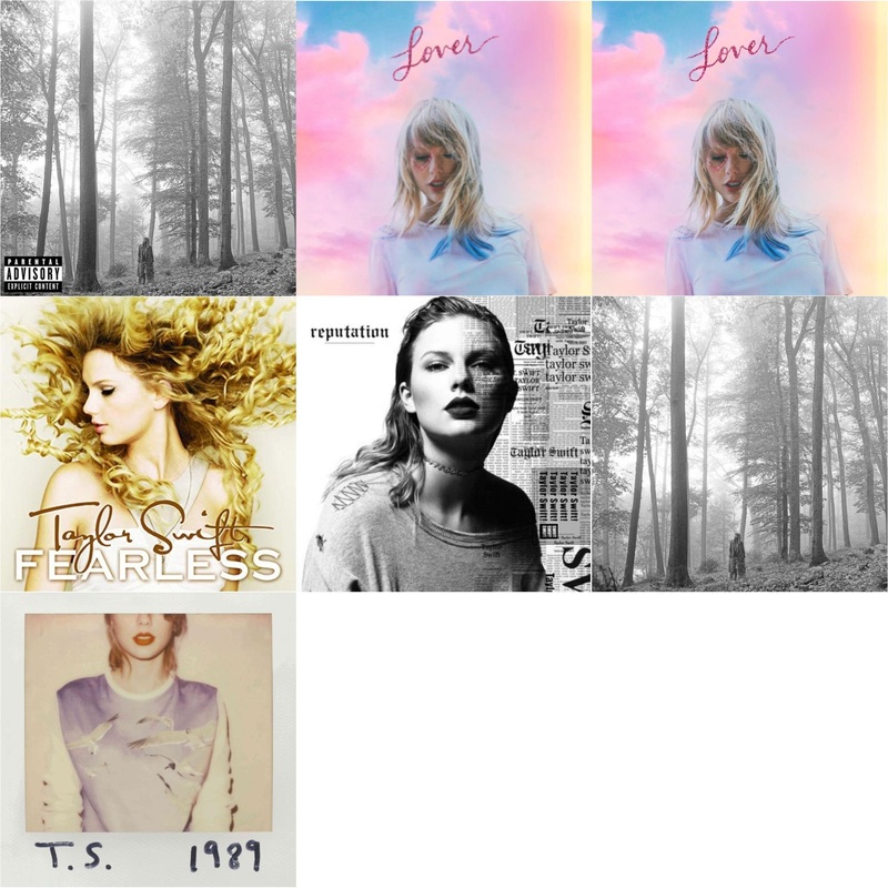 Taylor Swift – Folklore (X) & Lover & Lover (Deluxe) (Version 2) & Fearless & Reputation & Folklore (Edited) & 1989 – CD Bundle