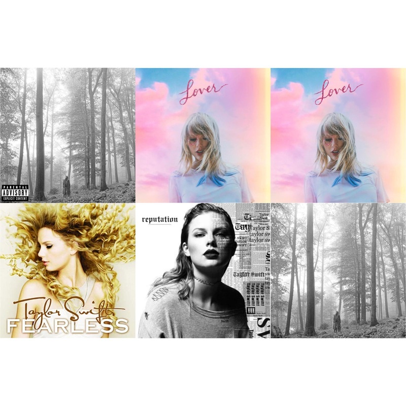 Taylor Swift – Folklore (X) & Lover & Lover (Deluxe) (Version 2) & Fearless & Reputation & Folklore (Edited) – CD Bundle