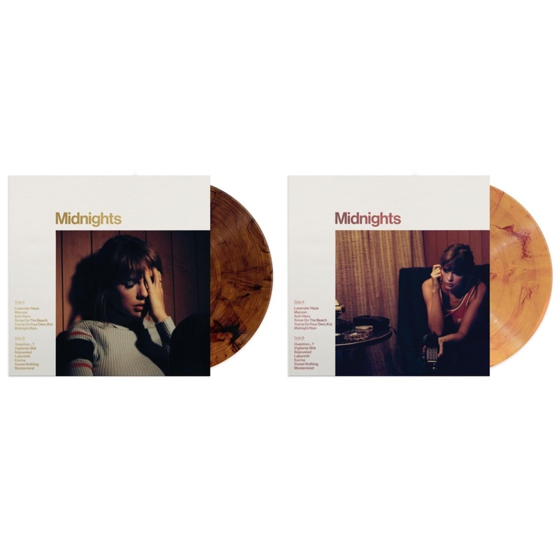 Taylor Swift – Midnights (X) (Mahogany Color LP Vinyl) & Midnights (X) (Blood Moon LP Vinyl)