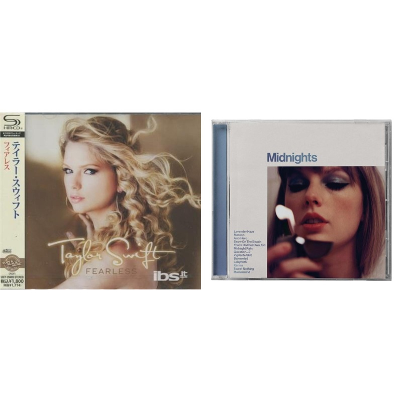 Taylor Swift – Fearless & Midnights (X) (Moonstone Blue CD)