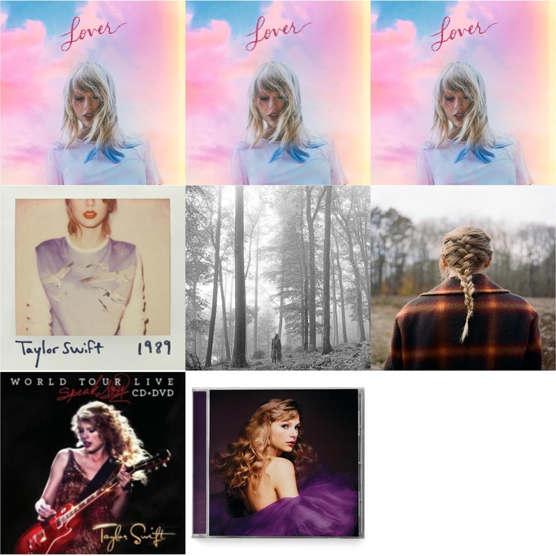 Taylor Swift – Lover (Deluxe) (Version 2) & Lover & Lover (Deluxe) (Version 1) & 1989 & Folklore (Edited) & Evermore (X) & Speak Now World Tour Live (CD/DVD) & Speak Now (Taylor’s Version) (2CD)
