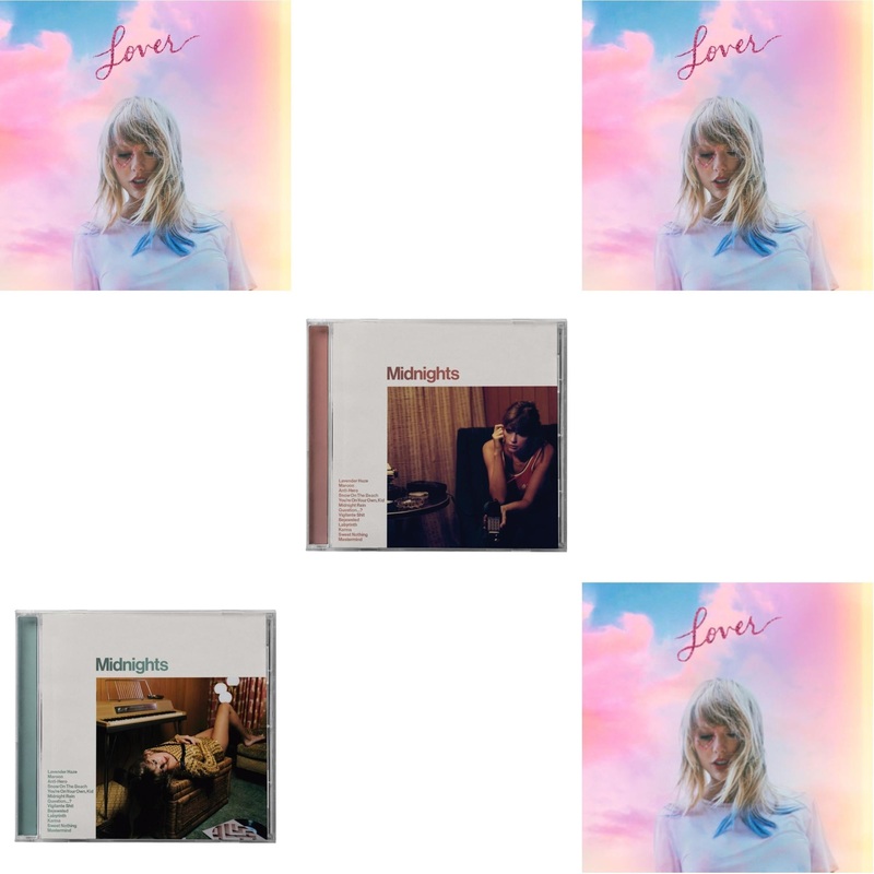 Taylor Swift – Lover (Deluxe) (Version 2) & Midnights (X) (Jade Green CD) & Midnights (X) (Blood Moon CD) & Lover (Deluxe) (Version 1) & Lover