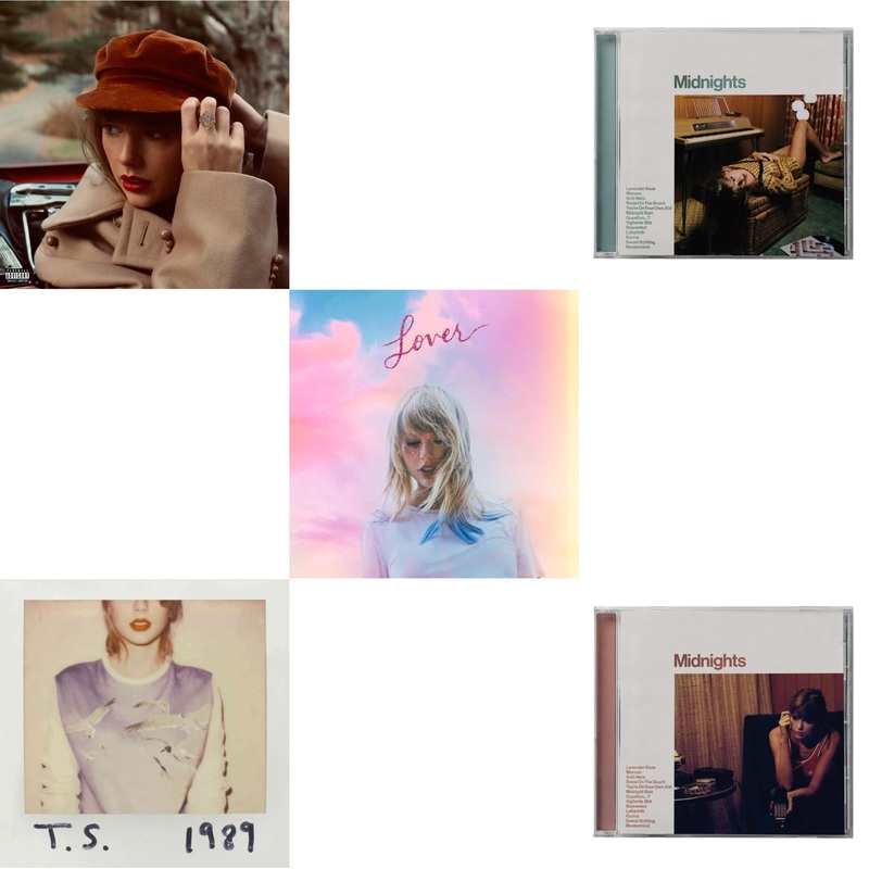 Taylor Swift – Red (Taylor’s Version) (Edited) (2CD) & 1989 & Lover (Deluxe) (Version 2) & Midnights (X) (Jade Green CD) & Midnights (X) (Blood Moon CD)