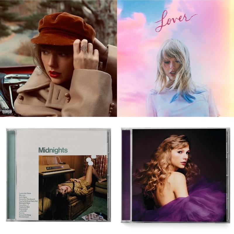 Taylor Swift – Red (Taylor’s Version) (Edited) (2CD) & Lover (Deluxe) (Version 4) & Midnights (X) (Jade Green CD) & Speak Now (Taylor’s Version) (2CD)