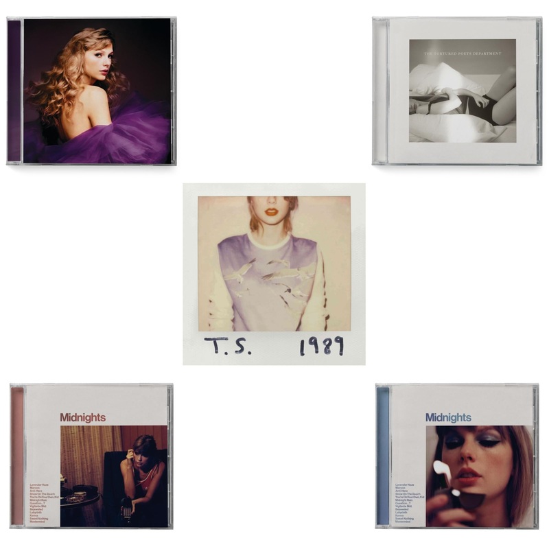 Taylor Swift – Speak Now (Taylor’s Version) (2CD) & Midnights (X) (Blood Moon CD) & 1989 & Tortured Poets Department(X) (Manuscript- Bonus Track) & Midnights (X) (Moonstone Blue CD)