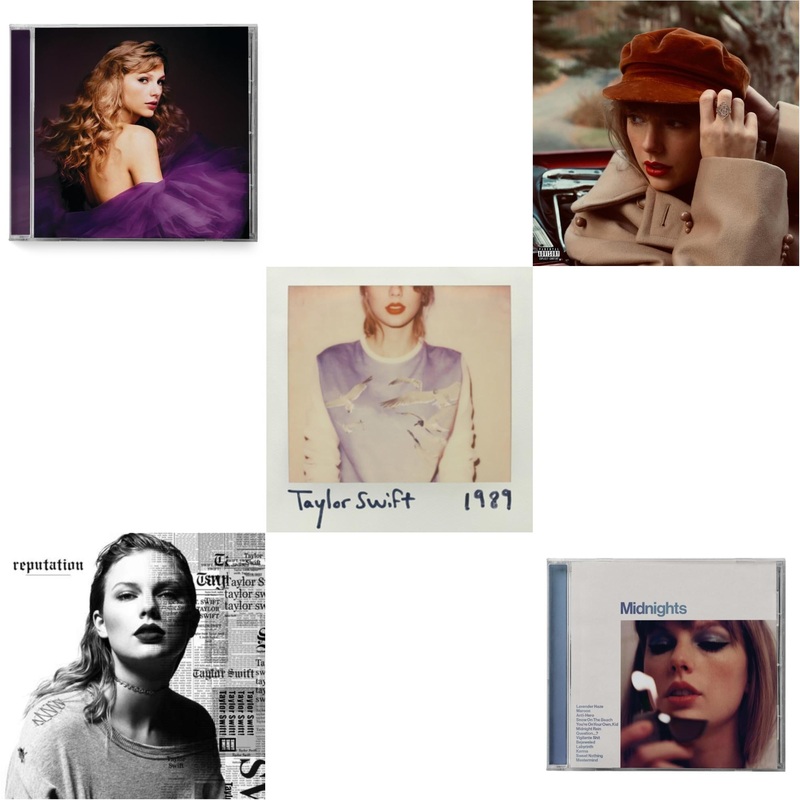 Taylor Swift – Speak Now (Taylor’s Version) (2CD) & Reputation & 1989 & Red (Taylor’s Version) (X) (2CD) & Midnights (X) (Moonstone Blue CD)