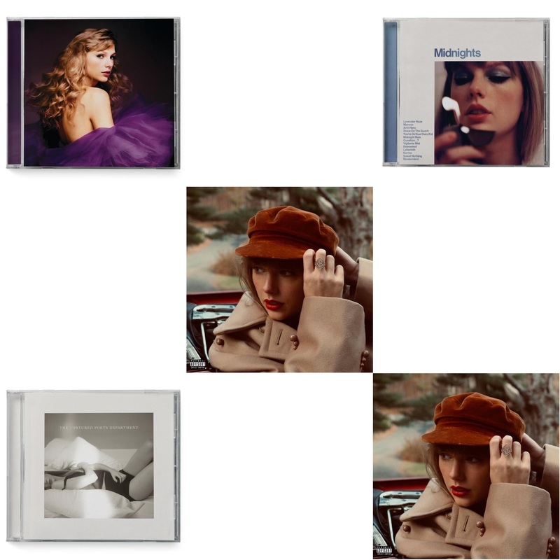 Taylor Swift – Speak Now (Taylor’s Version) (2CD) & Tortured Poets Department(X) (Manuscript- Bonus Track) & Red (Taylor’s Version) (Edited) (2CD) & Midnights (X) (Moonstone Blue CD) & Red (Taylor’s Version) (X) (2CD)