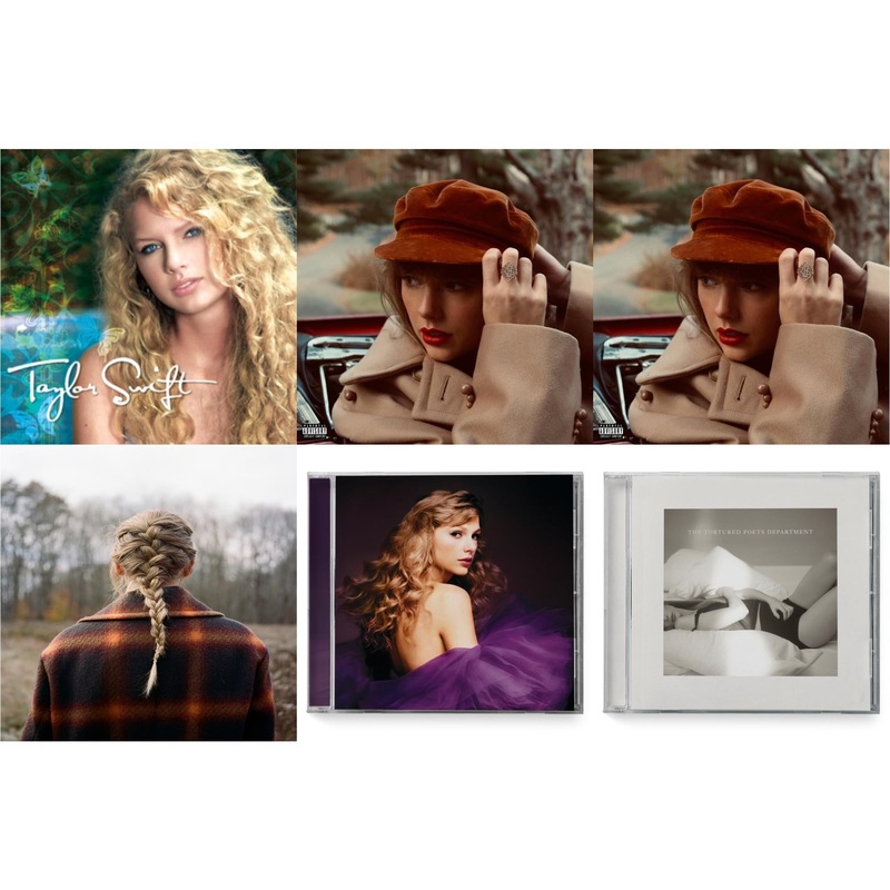 Taylor Swift – Taylor Swift & Red (Taylor’s Version) (Edited) (2CD) & Red (Taylor’s Version) (X) (2CD) & Evermore (X) & Speak Now (Taylor’s Version) (2CD) & Tortured Poets Department(X) (Manuscript- Bonus Track)