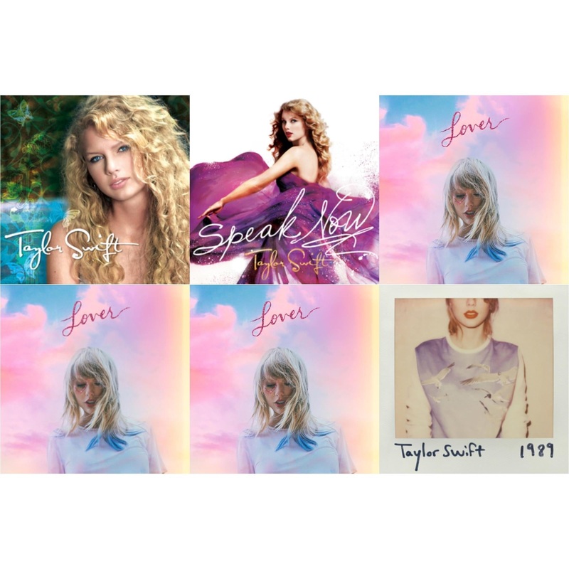 Taylor Swift – Taylor Swift & Speak Now & Lover (Deluxe) (Version 2) & Lover & Lover (Deluxe) (Version 1) & 1989 – CD Bundle