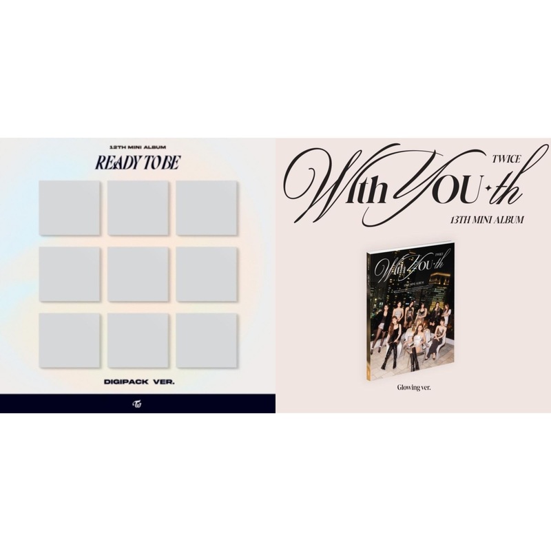 Twice – Ready To Be (12Th Mini Album) Digipack Version & With You-Th (Glowing Ver.) – CD Bundle