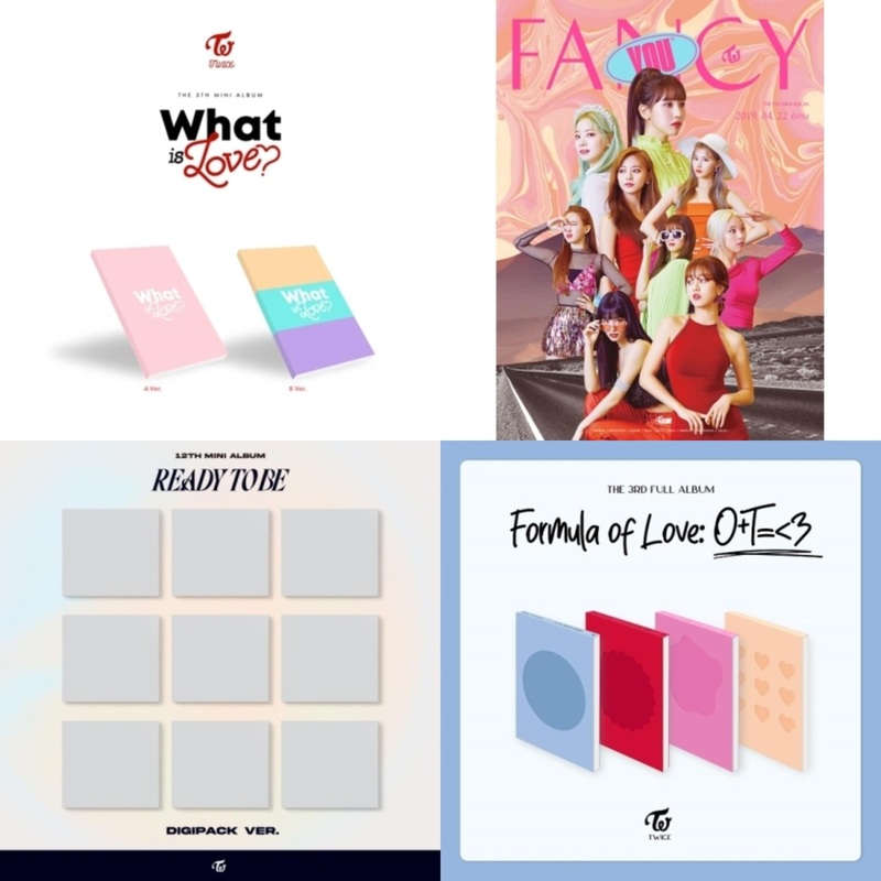 Twice – What Is Love? & Fancy You (7Th Album) & Ready To Be (12Th Mini Album) Digipack Version & Formula Of Love: O+T=<3 - CD Bundle