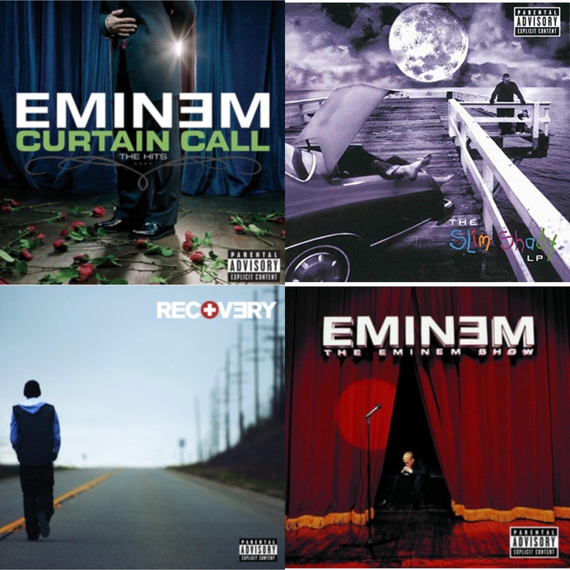 Eminem – Curtain Call: Hits & Slim Shady LP & Recovery & Eminem Show