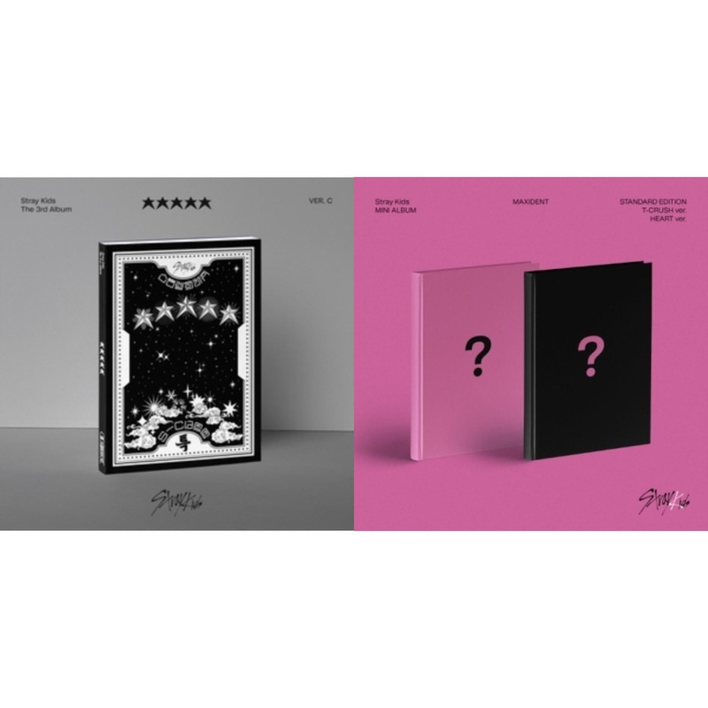 Stray Kids – 5-Star (Ver. C) & Maxident (T-Crush Version/Heart Version) – CD Bundle