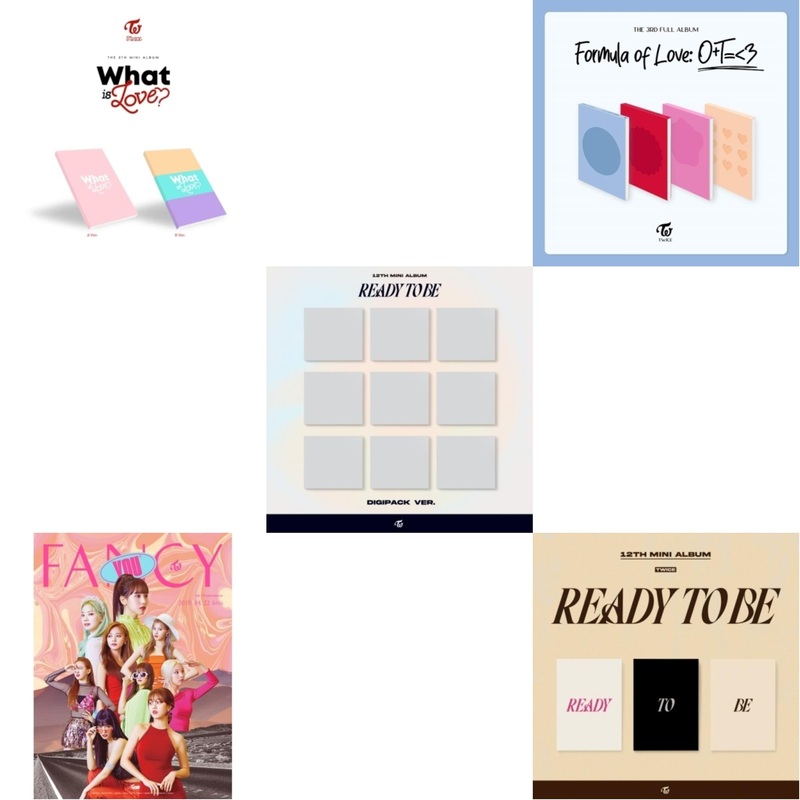 Twice – What Is Love? & Fancy You (7Th Album) & Ready To Be (12Th Mini Album) Digipack Version & Formula Of Love: O+T=<3 & Ready To Be (12Th Mini Album) - CD Bundle