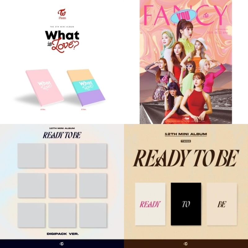 Twice – What Is Love? & Fancy You (7Th Album) & Ready To Be (12Th Mini Album) Digipack Version & Ready To Be (12Th Mini Album) – CD Bundle