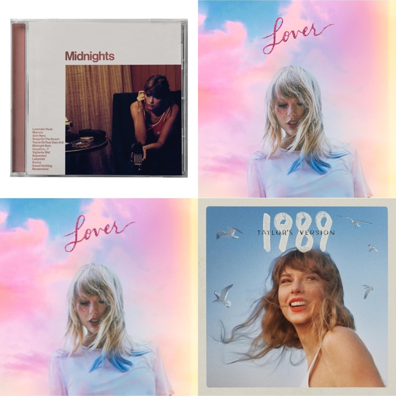 Taylor Swift – Midnights (X) (Blood Moon CD) & Lover (Deluxe) (Version 1) & Lover & 1989 (Taylor’s Version)