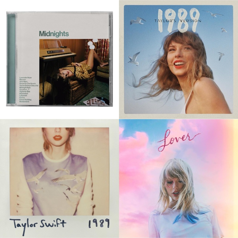 Taylor Swift – Midnights (X) (Jade Green CD) & 1989 (Taylor’s Version) & 1989 & Lover (Deluxe) (Version 1)