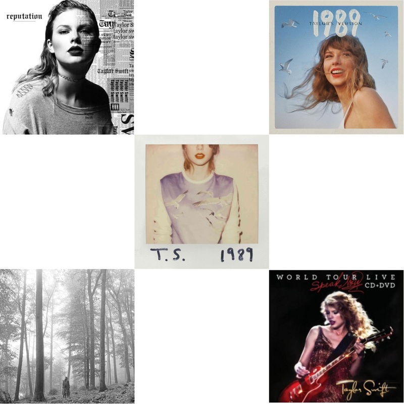 Taylor Swift – Reputation & Folklore (Edited) & 1989 & 1989 (Taylor’s Version) & Speak Now World Tour Live (CD/DVD)