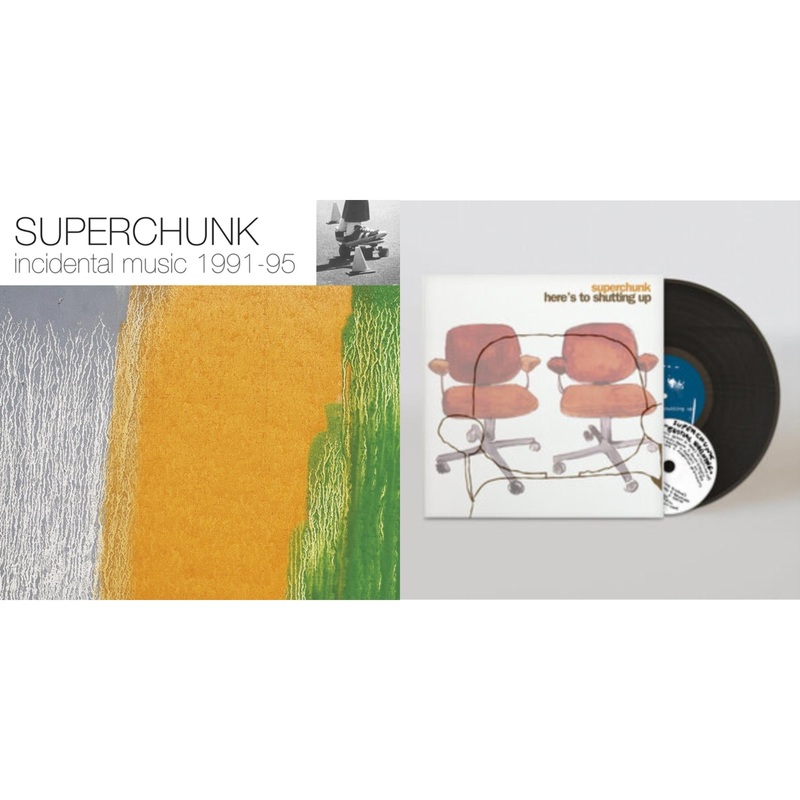 Superchunk – Incidental Music: 1991 – 1995 (Reissue/2LP/1-Green/2-Orange Vinyl) & Here’s To Shutting Up (LP/CD/Dl Card)