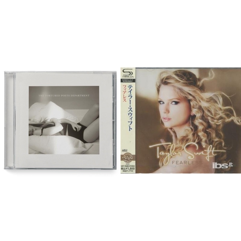 Taylor Swift – Tortured Poets Department(X) (Manuscript- Bonus Track) & Fearless – CD Bundle