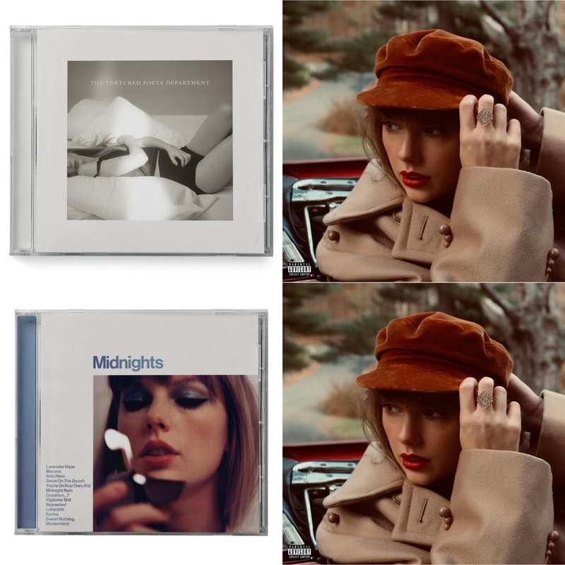 Taylor Swift – Tortured Poets Department(X) (Manuscript- Bonus Track) & Red (Taylor’s Version) (Edited) (2CD) & Midnights (X) (Moonstone Blue CD) & Red (Taylor’s Version) (X) (2CD)