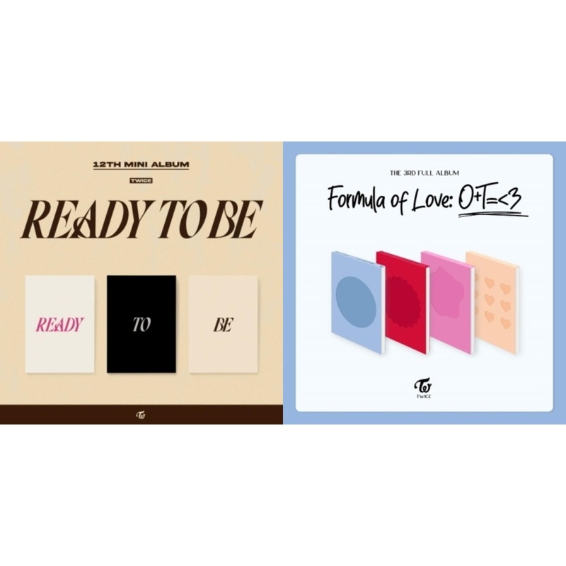 Twice – Ready To Be (12Th Mini Album) & Formula Of Love: O+T=<3 - CD Bundle