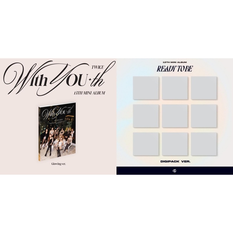 Twice – With You-Th (Glowing Ver.) & Ready To Be (12Th Mini Album) Digipack Version – CD Bundle