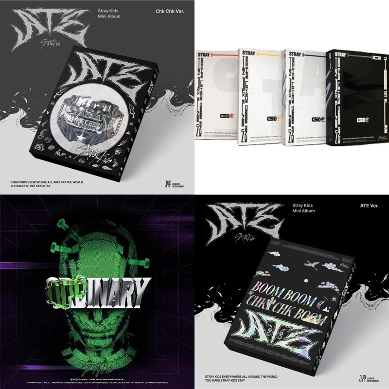 Stray Kids – Ate (Chk Chk Ver.) & Go: Volume 1 (Normal Edition) & Oddinary (Scanning Version/Mask Off Version/Normal Edition) & Ate (Ate Ver.) – CD Bundle