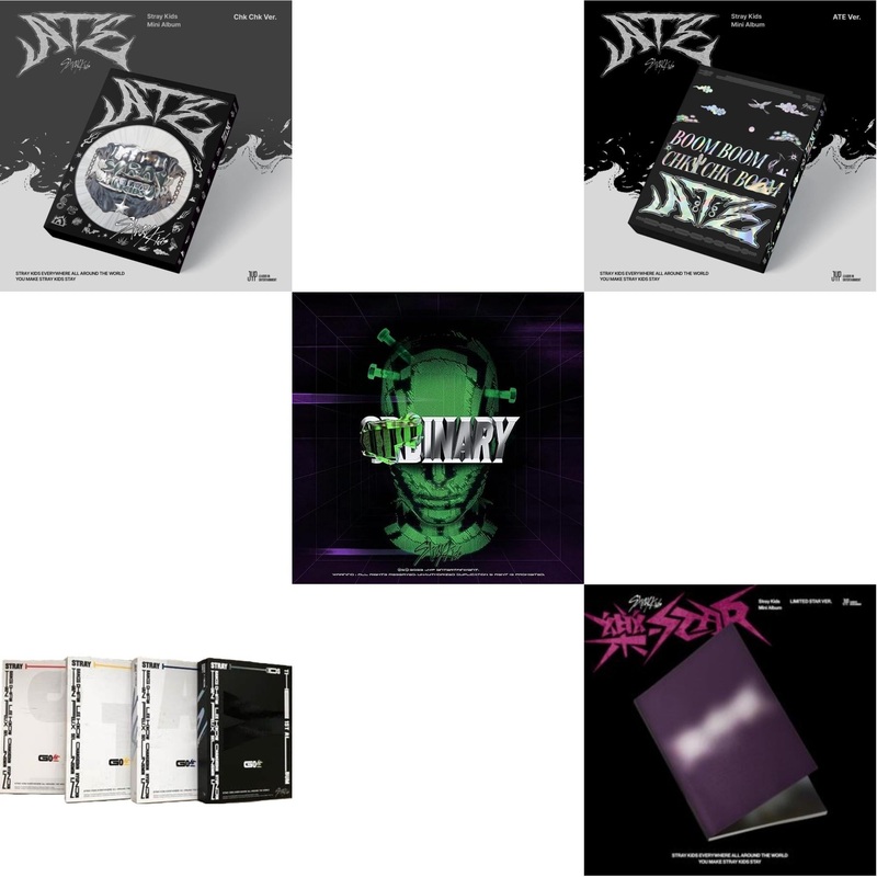 Stray Kids – Ate (Chk Chk Ver.) & Go: Volume 1 (Normal Edition) & Oddinary (Scanning Version/Mask Off Version/Normal Edition) & Ate (Ate Ver.) & Rock-Star (Limited Star Ver.) & Ate (Accordion Ver.) – CD Bundle