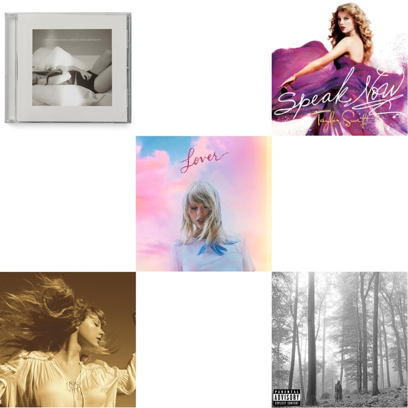 Taylor Swift – Tortured Poets Department(X) (Manuscript- Bonus Track) & Fearless (Taylor’s Version) (2CD) & Lover (Deluxe) (Version 4) & Speak Now & Folklore (X)
